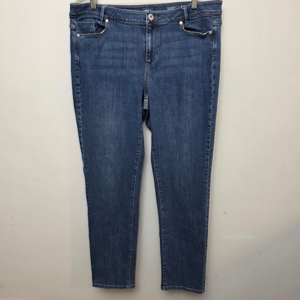J. Jill Weekender Jeans Womens 14 Blue Straight Leg Medium Wash Stretch Casual